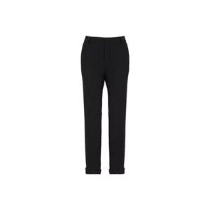 Balmain Zwarte Hoge Taille Taps Toelopende Broek , Black , Dames , Maat: M