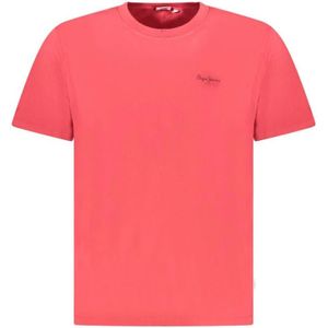Pepe Jeans, Heren, Tops, Rood, Maat: L Katoen,
