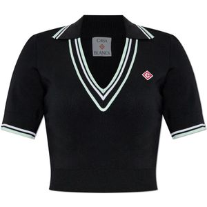 Casablanca, Dames, Tops, Zwart, Maat: XS Viscose,