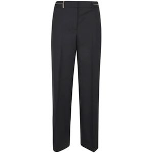 Peserico, Dames, Broeken, Zwart, Maat: S