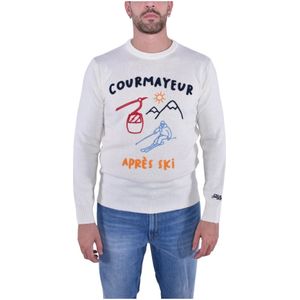 MC2 Saint Barth, Heren, Truien, Wit, Maat: XL Wol,