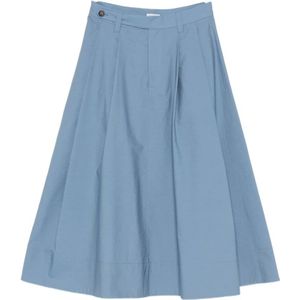 Brunello Cucinelli, Dames, Rokken, Blauw, Maat: 2XS Katoen,