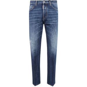 Dsquared2, Heren, Jeans, Blauw, Maat: M Katoen,