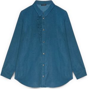 Fiorella Rubino, Dames, Blouses & Shirts, Blauw, Maat: XL Corduroy,