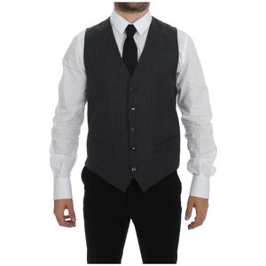 Dolce & Gabbana, Heren, Pakken, Grijs, Maat: M Wol,
