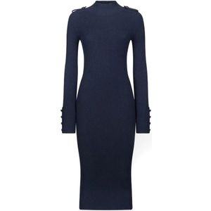 Dondup, Dames, Jurken, Blauw, Maat: M Katoen,