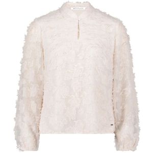 Betty & Co - Slipblouse - Grafisch Patroon - Ruches - Knoopsluiting
