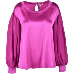 Her Shirt, Dames, Blouses & Shirts, Roze, Maat: L Zijde,