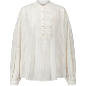 Laurence Bras, Dames, Blouses & Shirts, Wit, Maat: S Katoen,