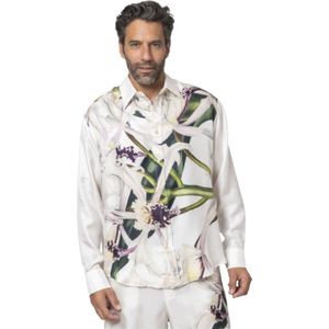 Pierre-Louis Mascia, Heren, Overhemden, Wit, Maat: L Satijn,