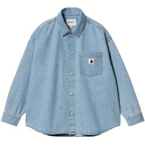 Carhartt Wip, Dames, Blouses & Shirts, Blauw, Maat: XS Denim,