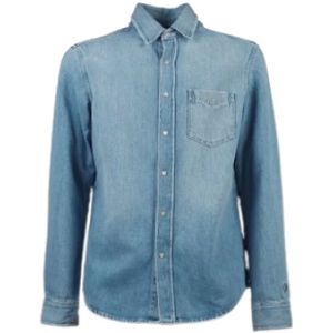 Tommy Hilfiger, Heren, Overhemden, Blauw, Maat: S Denim,