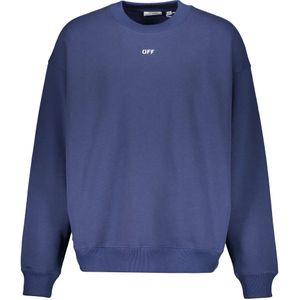 Off White, Heren, Sweatshirts & Hoodies, Blauw, Maat: 2XL Katoen,