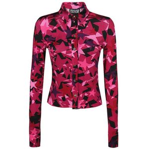 Versace Jeans Couture, Dames, Blouses & Shirts, Veelkleurig, Maat: 2XS Viscose,