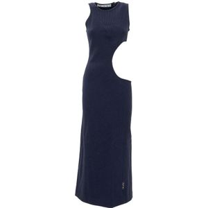 Off White, Dames, Jurken, Blauw, Maat: XS Wol,