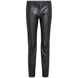 Forte Forte, Dames, Broeken, Zwart, Maat: XS Leer,