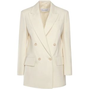 Max Mara, Dames, Jassen, Beige, Maat: 2XS Katoen,