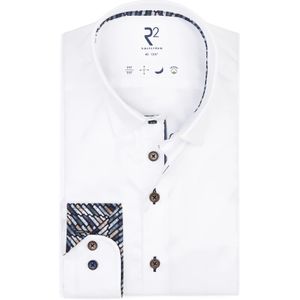 R2 Amsterdam, Heren, Overhemden, Wit, Maat: 3XL