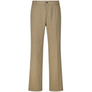 Golden Goose, Heren, Broeken, Bruin, Maat: M Linnen,