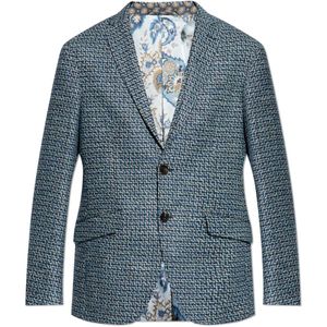 Etro, Heren, Jassen, Blauw, Maat: 2XL Tweed,