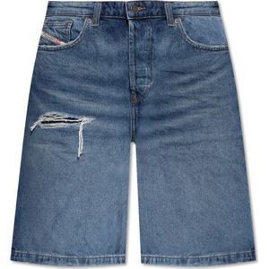 Diesel, Dames, Korte broeken, Blauw, Maat: W27 Denim,