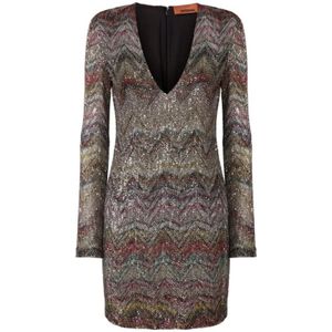 Missoni, Dames, Jurken, Veelkleurig, Maat: S