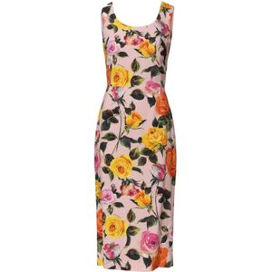 Dolce & Gabbana, Dames, Jurken, Veelkleurig, Maat: 2XS Zijde,