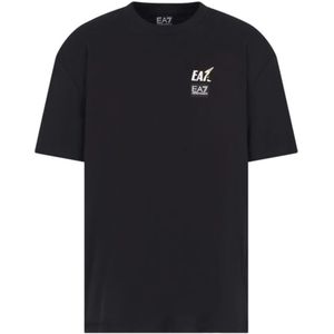 Emporio Armani Ea7, Heren, Tops, Zwart, Maat: L