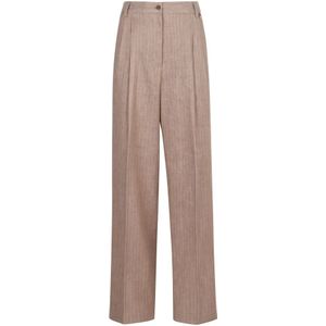 Herno, Dames, Broeken, Beige, Maat: M Katoen,