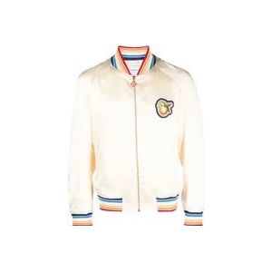 Casablanca Oranje Rayonnant Souvenir Blouson , Beige , Heren , Maat: L