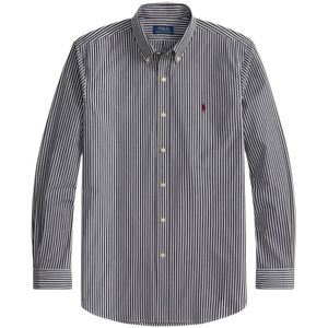 Polo Ralph Lauren - Gestreept Poplin Overhemd - Grijs - Heren