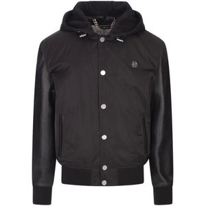 Philipp Plein, Heren, Jassen, Zwart, Maat: L Katoen,