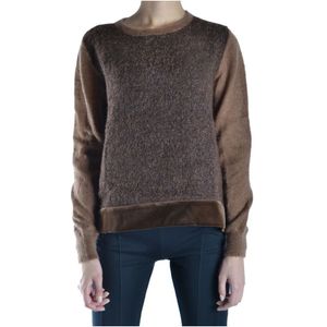 Alberta Ferretti, Dames, Truien, Bruin, Maat: XS
