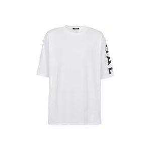 Balmain Oversized T-shirt , White , Heren , Maat: S