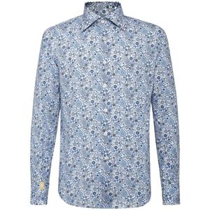 Billionaire, Heren, Overhemden, Blauw, Maat: XS Katoen,