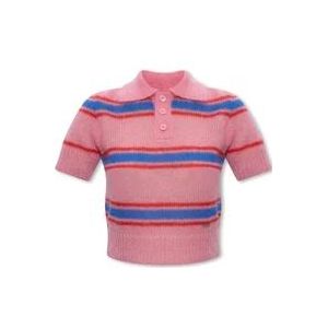 Dsquared2 Gestreept poloshirt , Pink , Dames , Maat: S