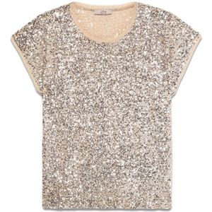 Oltre, Dames, Blouses & Shirts, Grijs, Maat: 2XL Poliester,