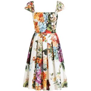 Dolce & Gabbana, Dames, Jurken, Veelkleurig, Maat: XS Katoen,