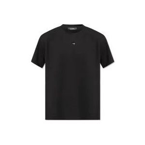 Dsquared2 T-shirt met logo , Black , Heren , Maat: L