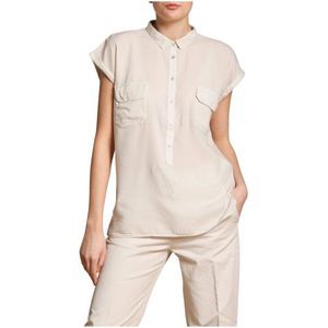 Mason's, Dames, Blouses & Shirts, Beige, Maat: L