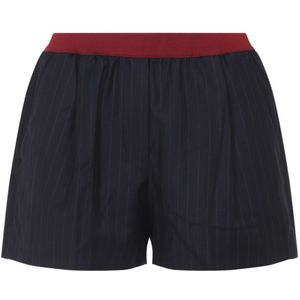 Miu Miu, Dames, Korte broeken, Blauw, Maat: S Wol,