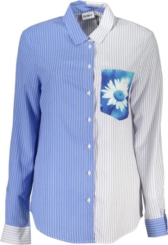 Desigual - Vrouwenoverhemd - Flower Pocket - Lange Mouw - 100% Viscose