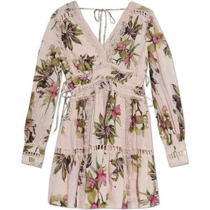 AllSaints Jurk 'XANTHE'  groen / olijfgroen / lila / oudroze