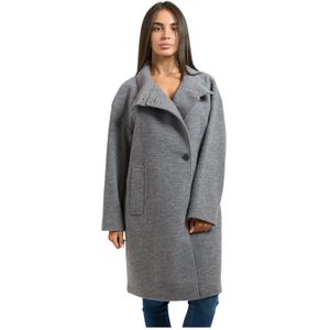 Tommy Hilfiger, Dames, Mantels, Grijs, Maat: 2XS Wol,