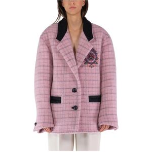 Etro, Dames, Jassen, Roze, Maat: XS Wol,