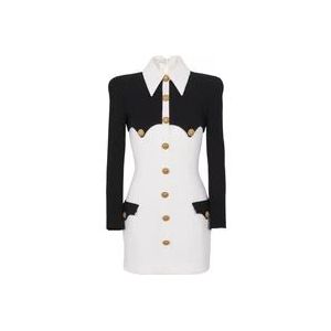 Balmain Korte geknoopte crêpe jurk , Black , Dames , Maat: M