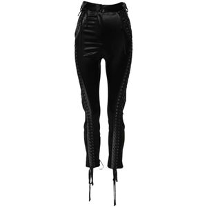 Dolce & Gabbana, Dames, Broeken, Zwart, Maat: XS Zijde,