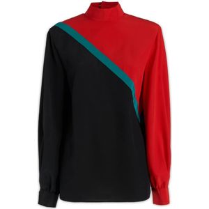 Gucci, Dames, Blouses & Shirts, Veelkleurig, Maat: S Zijde,