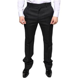 Klassiek Pasvorm Pinstripe Broek