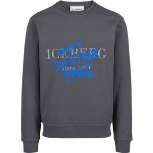 Iceberg, Heren, Sweatshirts & Hoodies, Grijs, Maat: M Katoen,